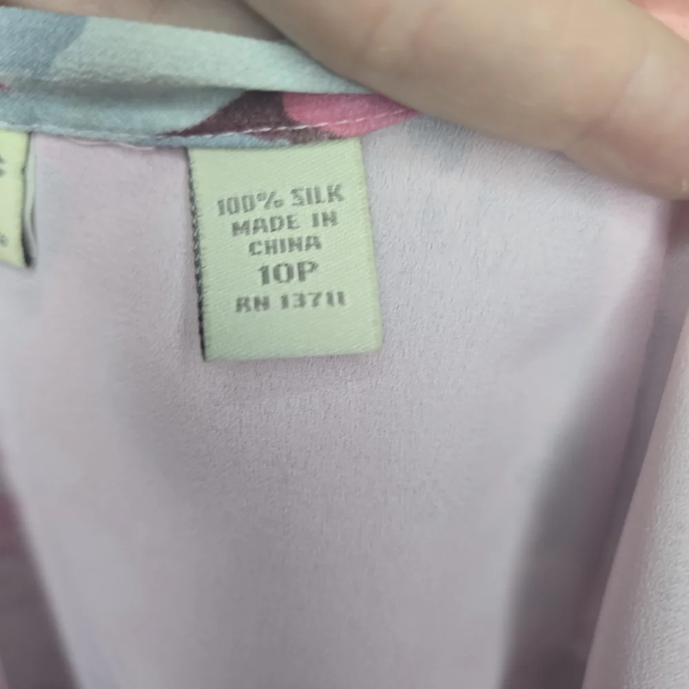 Valerie Stevens Y2K A-Line Silk Skirt in Pink and Cream Floral, Size 10P